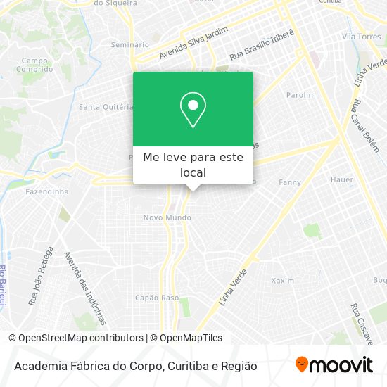 Academia Fábrica do Corpo mapa