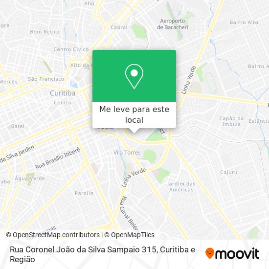 Rua Coronel João da Silva Sampaio 315 mapa