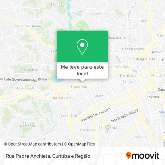 Rua Padre Anchieta mapa