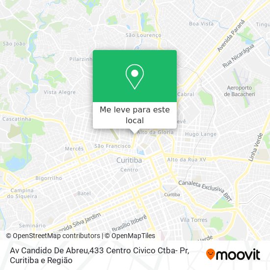 Av Candido De Abreu,433 Centro Civico                           Ctba- Pr mapa