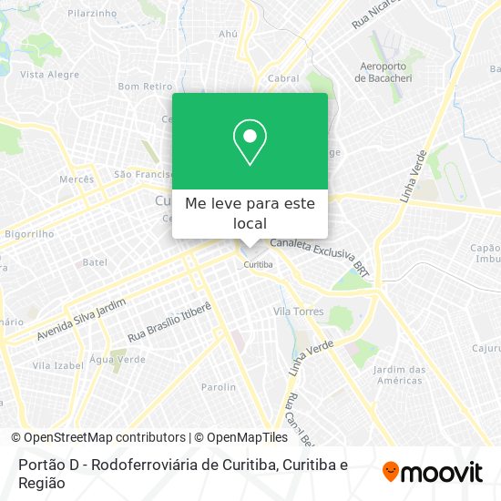 Portão D - Rodoferroviária de Curitiba mapa