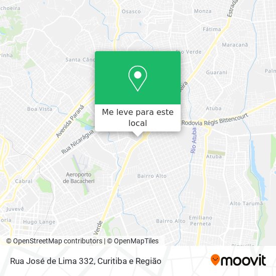 Rua José de Lima 332 mapa