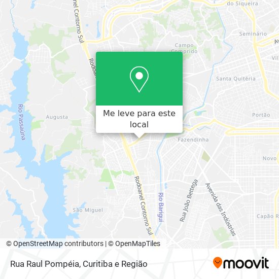 Rua Raul Pompéia mapa