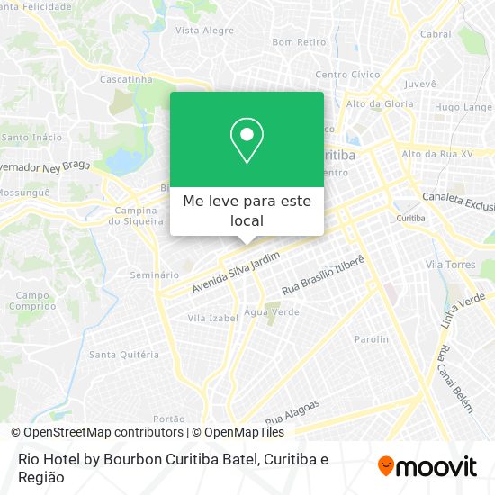 Rio Hotel by Bourbon Curitiba Batel mapa