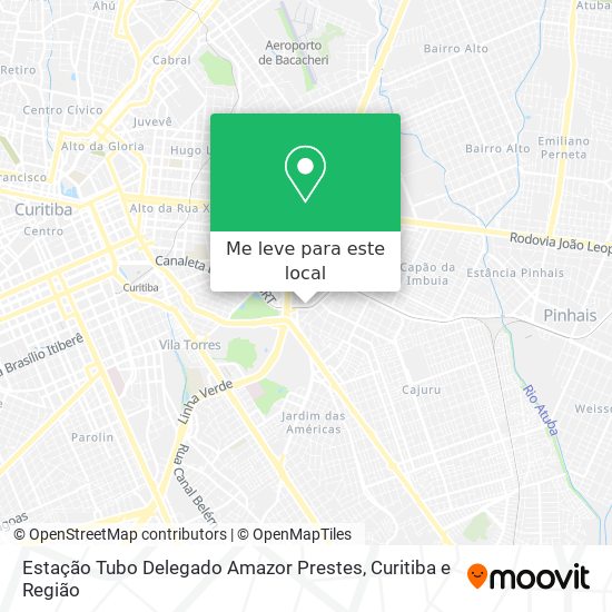 Estação Tubo Delegado Amazor Prestes mapa
