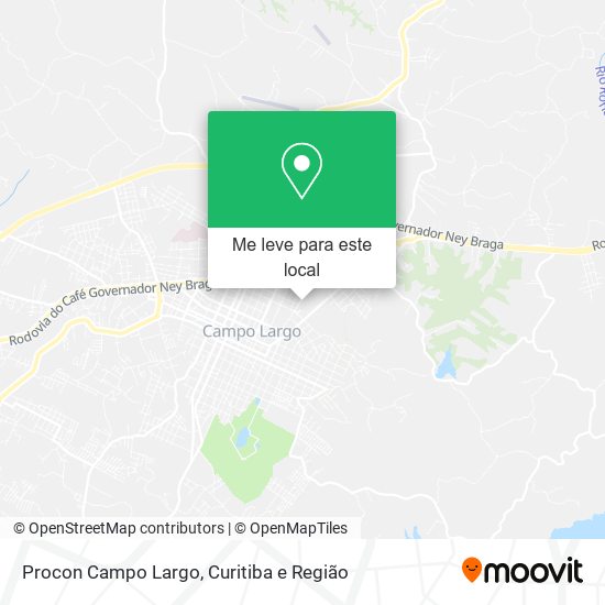 Procon Campo Largo mapa