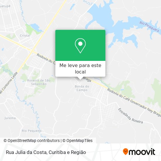 Rua Julia da Costa mapa