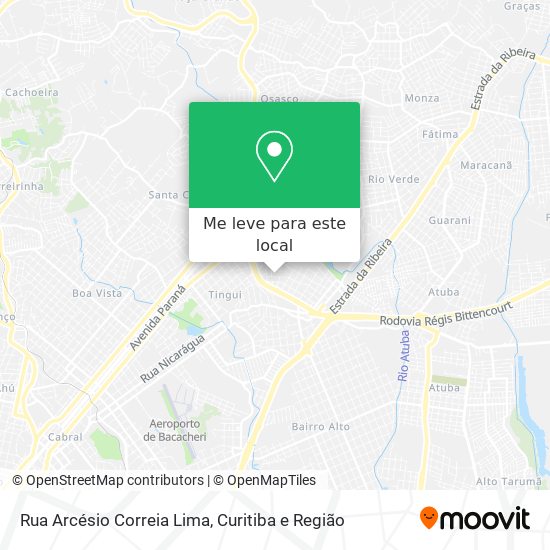 Rua Arcésio Correia Lima mapa