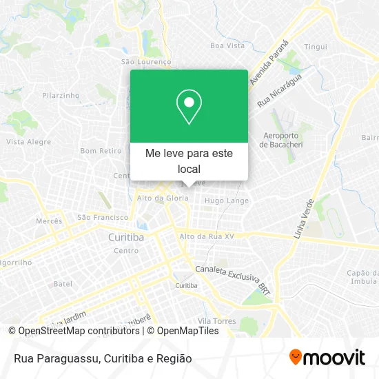 Rua Paraguassu mapa