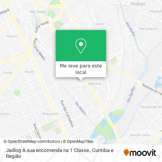 Jadlog A sua encomenda na 1 Classe. mapa