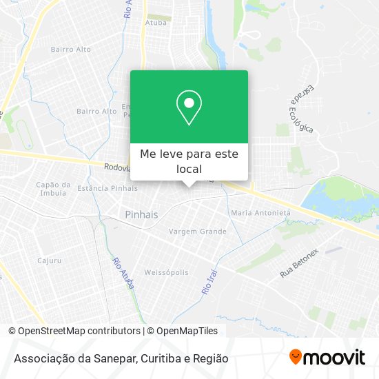 Associação da Sanepar mapa