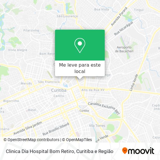 Clinica Dia Hospital Bom Retiro mapa