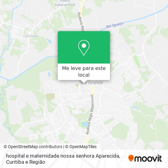 hospital e maternidade nossa senhora Aparecida mapa