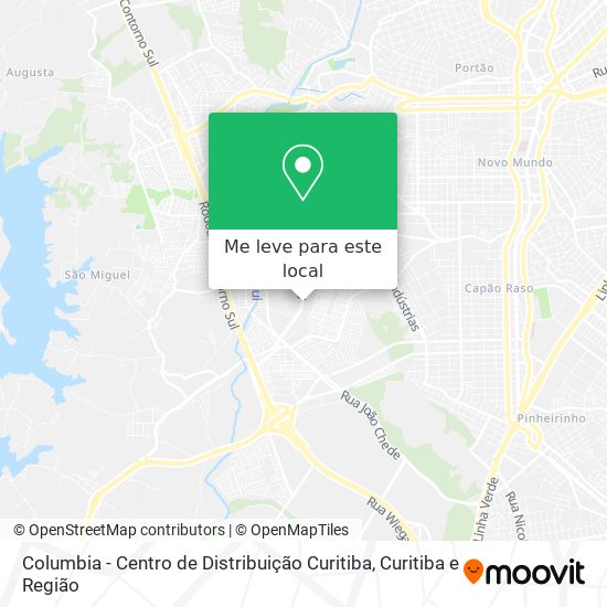 Columbia - Centro de Distribuição Curitiba mapa