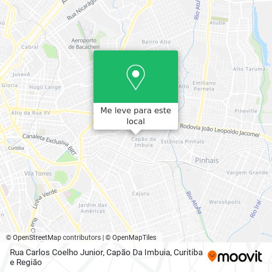 Rua Carlos Coelho Junior, Capão Da Imbuia mapa
