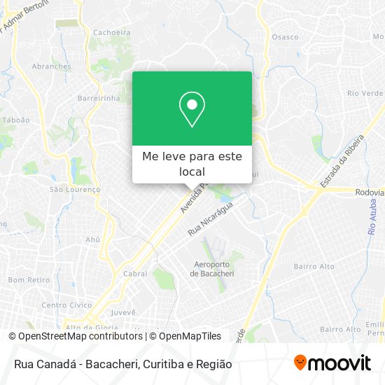 Rua Canadá - Bacacheri mapa