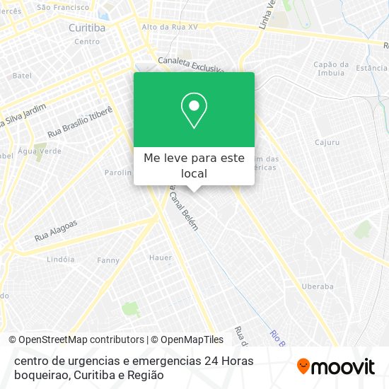 centro de urgencias e emergencias 24 Horas boqueirao mapa