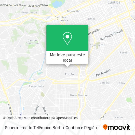 Supermercado Telêmaco Borba mapa