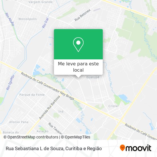 Rua Sebastiana L de Souza mapa