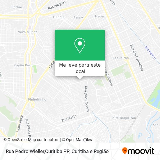 Rua Pedro Wieller,Curitiba PR mapa