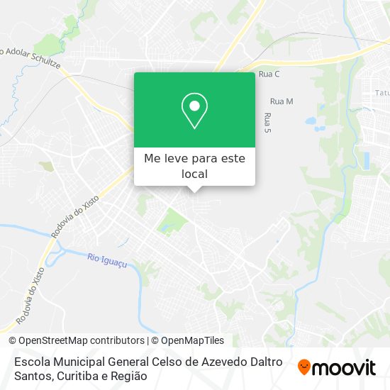 Escola Municipal General Celso de Azevedo Daltro Santos mapa
