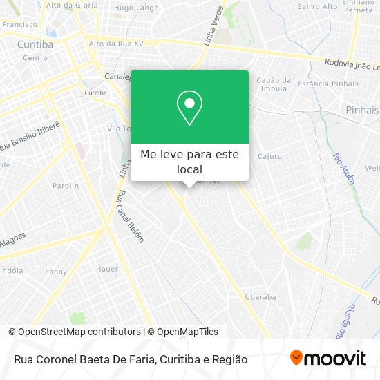 Rua Coronel Baeta De Faria mapa