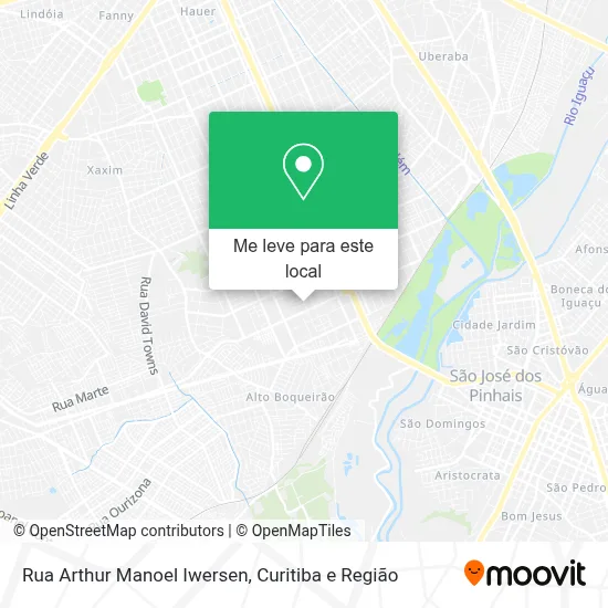 Rua Arthur Manoel Iwersen mapa