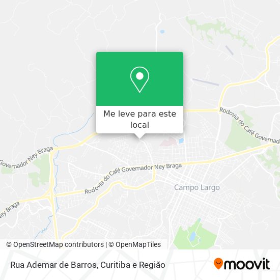 Rua Ademar de Barros mapa