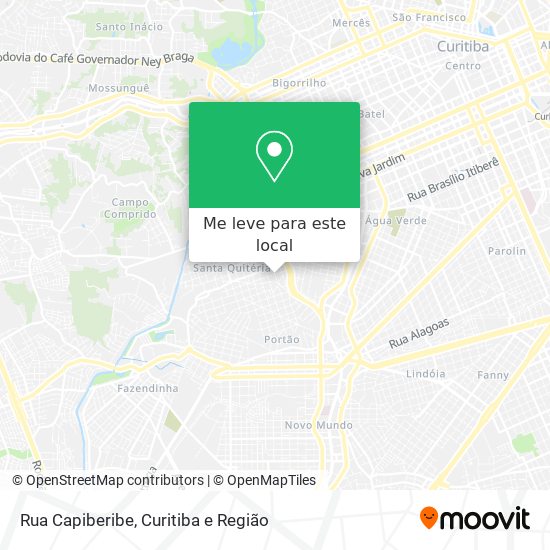 Rua Capiberibe mapa
