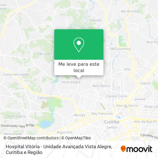 Hospital Vitória - Unidade Avançada Vista Alegre mapa