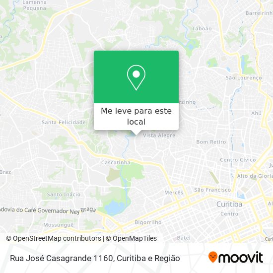 Rua José Casagrande 1160 mapa