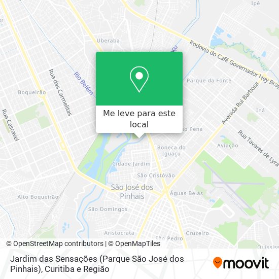 Jardim das Sensações (Parque São José dos Pinhais) mapa