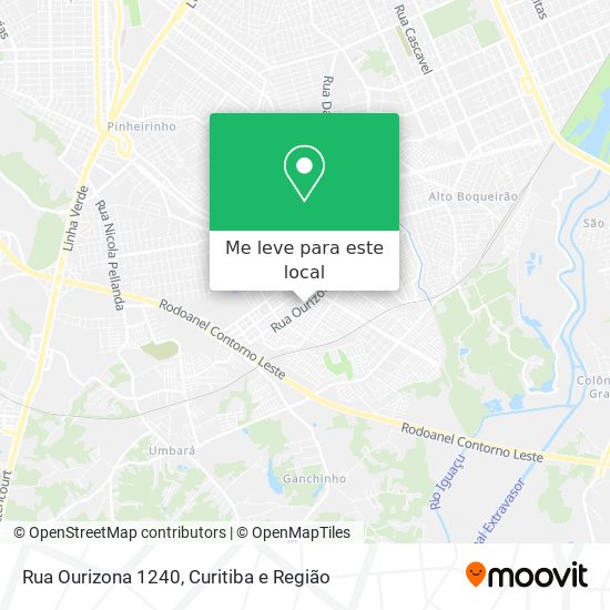 Rua Ourizona 1240 mapa