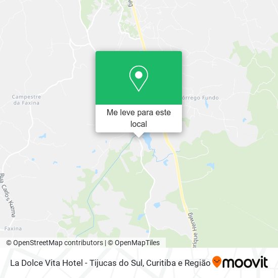 La Dolce Vita Hotel - Tijucas do Sul mapa