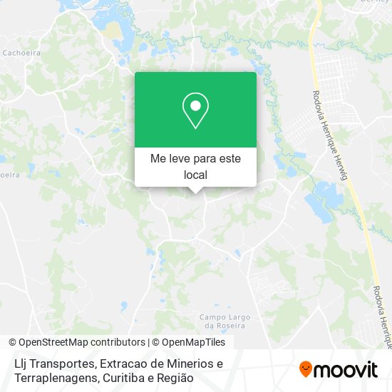 Llj Transportes, Extracao de Minerios e Terraplenagens mapa