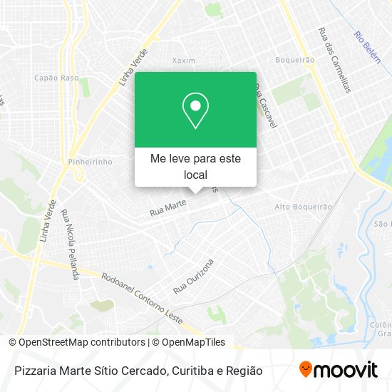 Pizzaria Marte Sítio Cercado mapa