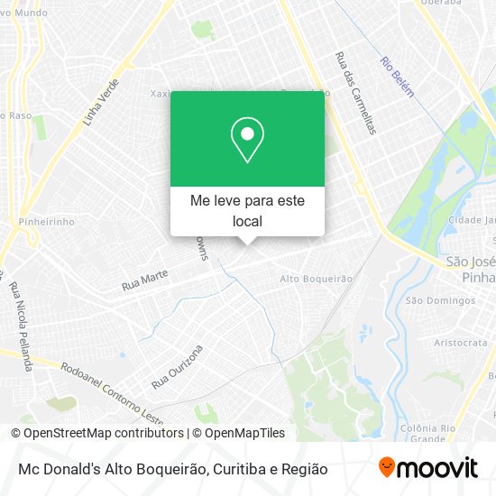Mc Donald's Alto Boqueirão mapa