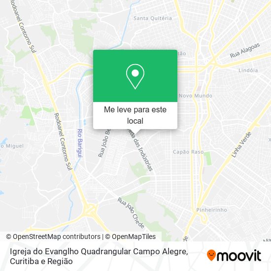 Igreja do Evanglho Quadrangular Campo Alegre mapa
