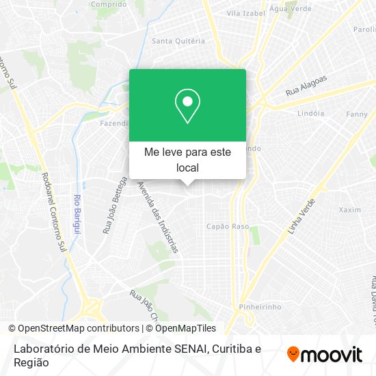 Laboratório de Meio Ambiente SENAI mapa