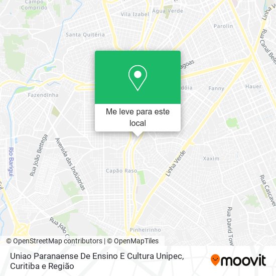 Uniao Paranaense De Ensino E Cultura Unipec mapa