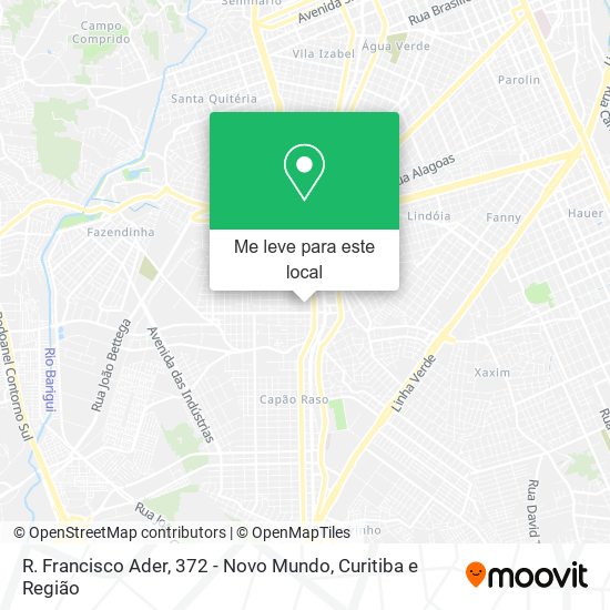 R. Francisco Ader, 372 - Novo Mundo mapa