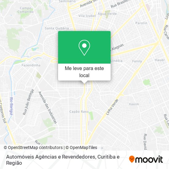 Automóveis Agências e Revendedores mapa