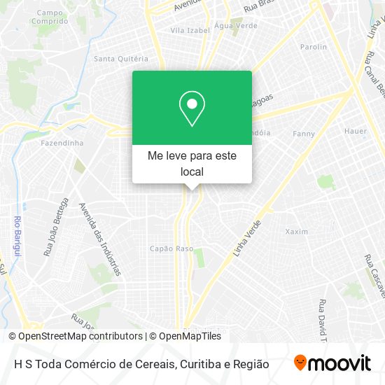 H S Toda Comércio de Cereais mapa