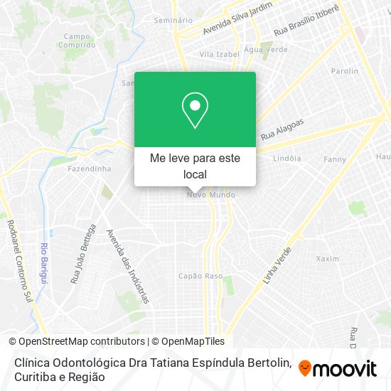 Clínica Odontológica Dra Tatiana Espíndula Bertolin mapa