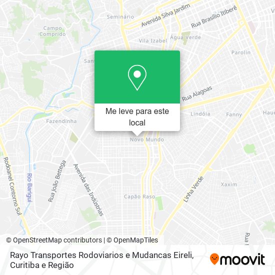 Rayo Transportes Rodoviarios e Mudancas Eireli mapa