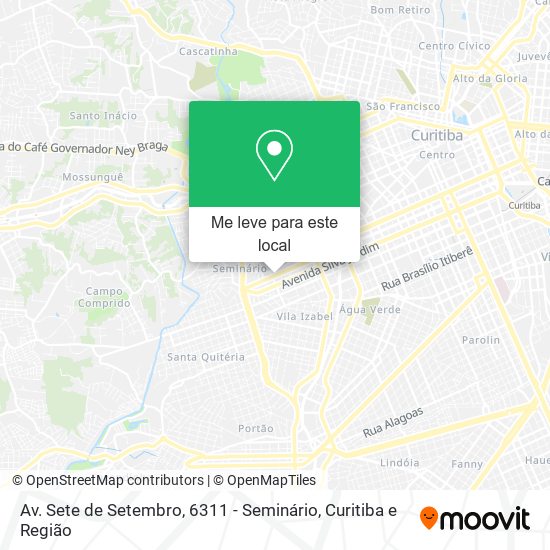 Av. Sete de Setembro, 6311 - Seminário mapa