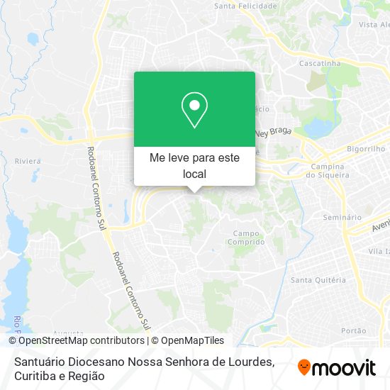Santuário Diocesano Nossa Senhora de Lourdes mapa