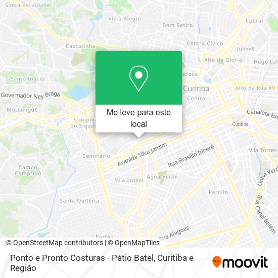 Ponto e Pronto Costuras - Pátio Batel mapa