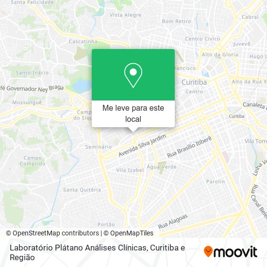 Laboratório Plátano Análises Clínicas mapa