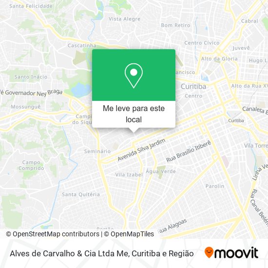 Alves de Carvalho & Cia Ltda Me mapa